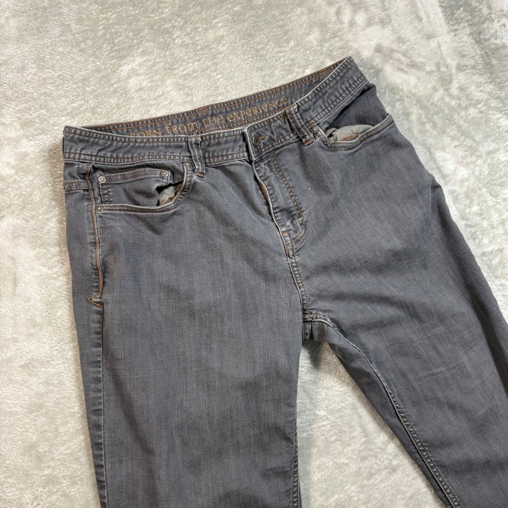 prAna Jeans Men 36W x 32L Grey Slim Fit 5-Pocket Denim Pants